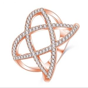 Kathy Rose Gold Crisscross Ring